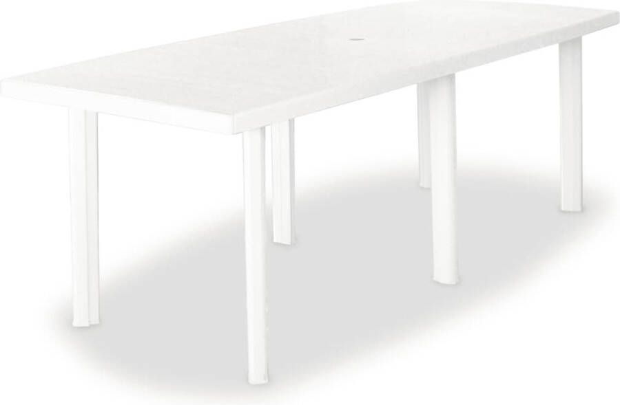 Medina Tuintafel 210x96x72 cm kunststof wit