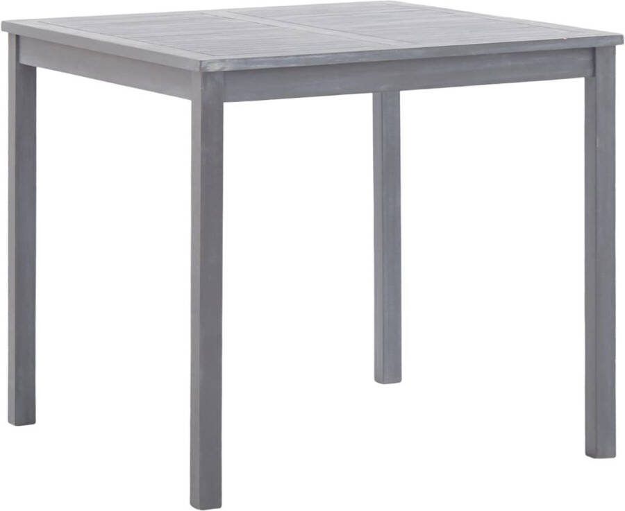 Medina Tuintafel 80x80x74 cm massief acaciahout grijs