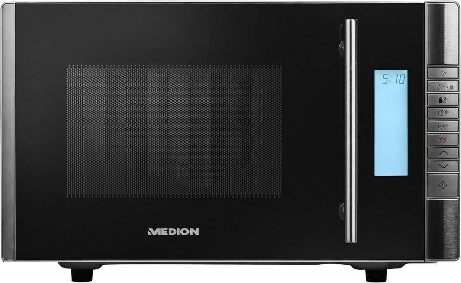 MEDION MD 14482 Combi Magnetron met Grill 4in1 25 Liter 900 Watt Grill Hetelucht Oven 10 automatische Programmas zilver