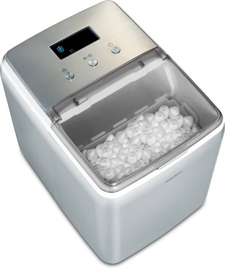 MEDION Klareis MD 11950 ijsblokjesmachine 2 maten ijsblokjes elektronisch bedieningspaneel en LCD-display waterreservoir van 2 6 liter zelfreinigende functie