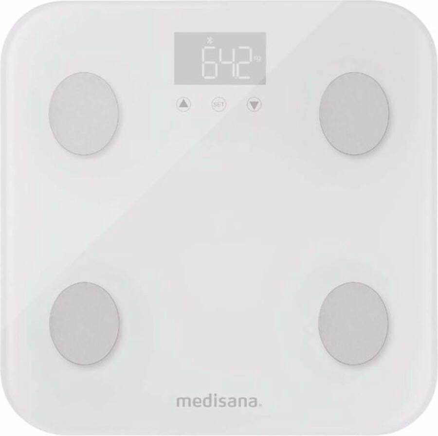 Medisana BS 600 WiFi Analyse-personenweegschaal Weegbereik (max.): 150 kg Wit Met Bluetooth