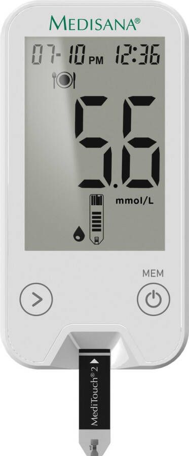 Medisana Meditouch2 Startpakket mmol L (versie voor Nederland) Bloedsuikermeter