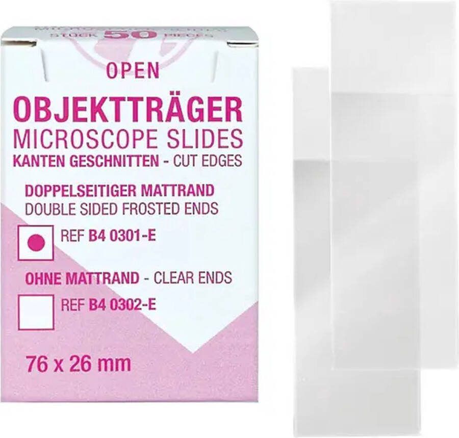 MEDIWARE Objectglaasjes zonder matrand 76 x 26mm per 50 stuks voor de Microscoop