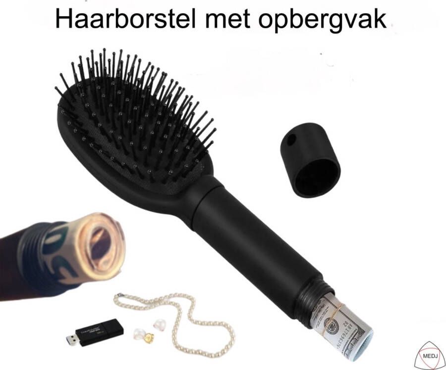 Medj haarborstel opbergvak geheim opbergvakje Verborgen Opbergvak kam -borstel-haarborstel