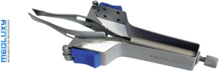 MEDLUXY semi Pro Automatische Pincet Epileerpincet 10 cm 5mm klemkracht instelbaar blauw [AP0220]