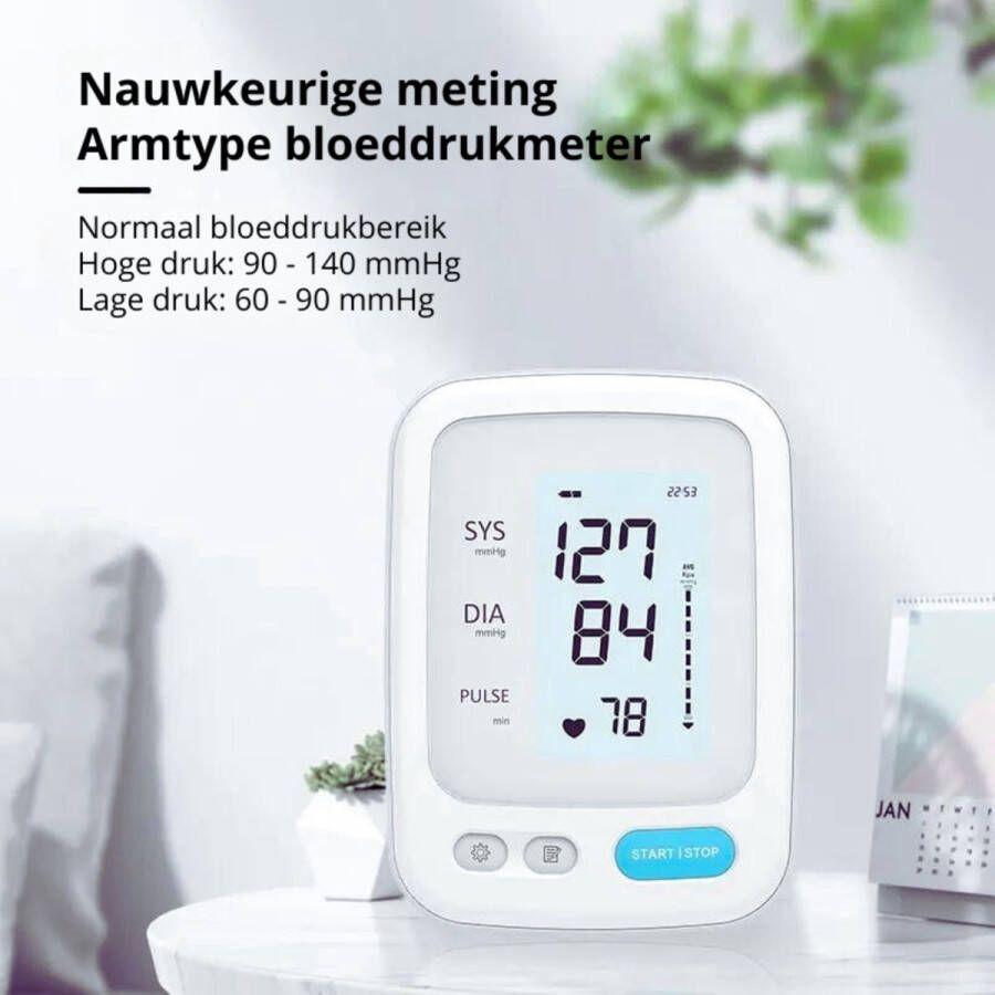 MedSync Bloeddrukmeter Bovenarm Hartslagmeter 2 Gebruikers Blood Pressure Monitor
