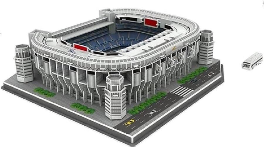 Meedeer 3D Puzzel Football Stadium-Model om te Bouwen -Vanaf 8 Jaar en Ouder -160 stukjes 3D Puzzel Wereld Gebouwen- 3D Puzzel Europese voetbal