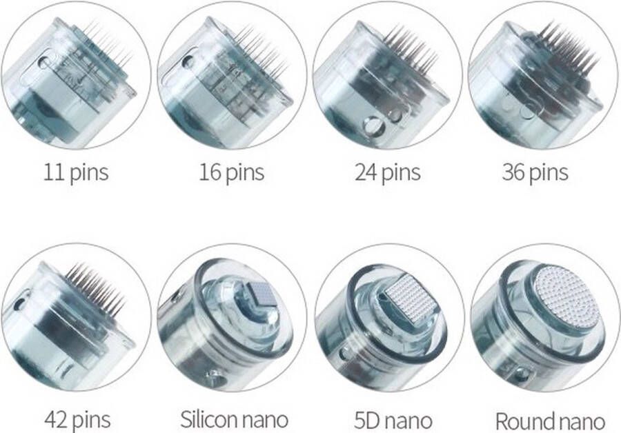 MEEQ Microneedling cartridge 5D Nano naalden- opzetstuk voor dr. Pen M8 – 5 losse cartridges