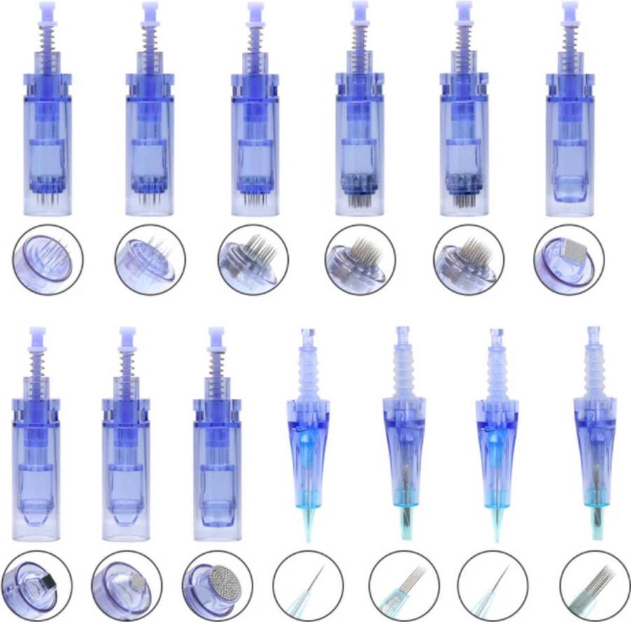 MEEQ Microneedling cartridge Nano naalden- opzetstuk voor dr. Pen A1 Ultima – 5 losse cartridges
