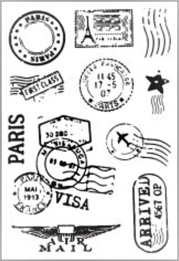 Meer Leuks Clearstamps Air Mail Stempels voor o.a bulletjournal scrapbooking en kaarten maken Par Avion Stempels Poststempels