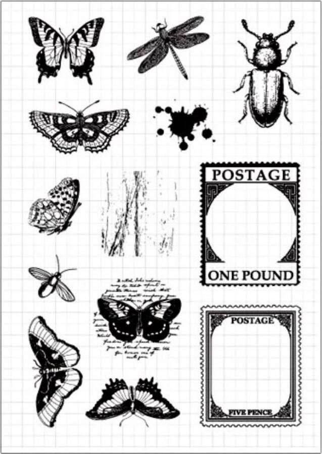 Meer Leuks Clearstamps Journaling Insects Insecten Stempel Stempels voor o.a bulletjournal scrapbooking en kaarten maken