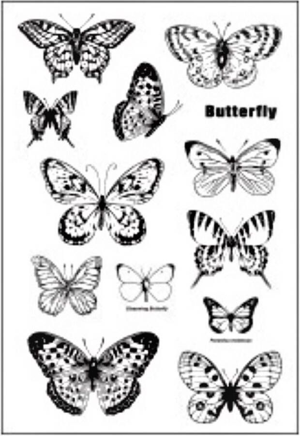 Meer Leuks Clearstamps Vlinders Stempels voor o.a bulletjournal scrapbooking en kaarten maken. Butterfly stamps Vlinder stempel