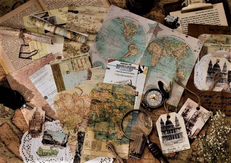 Meer Leuks Journaling Papier Set Travel Round The World Set voor o.a. Bulletjournal Scrapbooking en kaarten maken