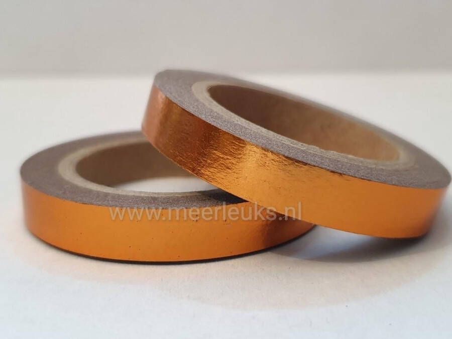 Meer Leuks Washi Tape Foil Koper- 2 rollen 10 meter x 7.5 mm. Masking Tape Copper
