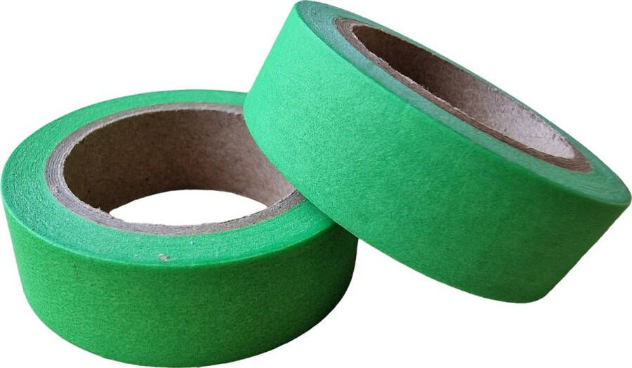 Meer Leuks Washi Tape Groen 10 meter x 1.5 cm. Masking Tape Rol Groen Plakband Green Tape
