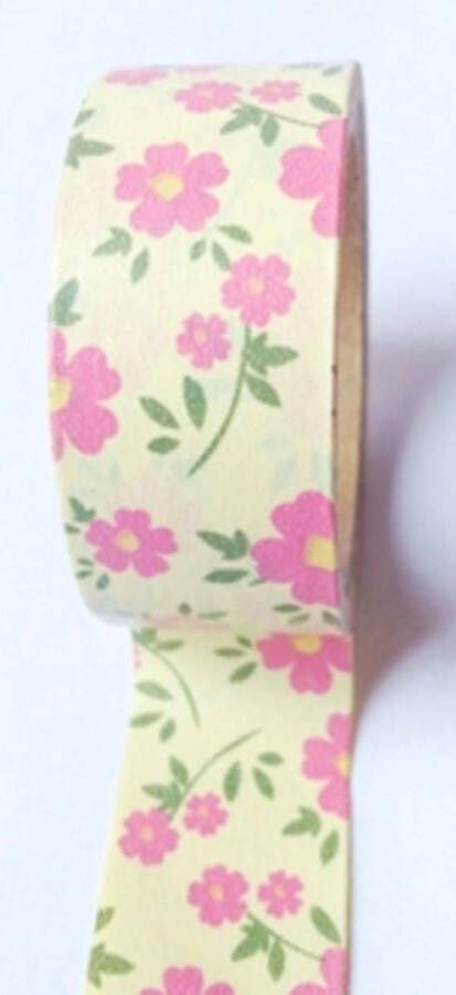 Meer Leuks Washi Tape Retro Bloempje 10 meter x 1 5 cm. Masking Tape Bloemen