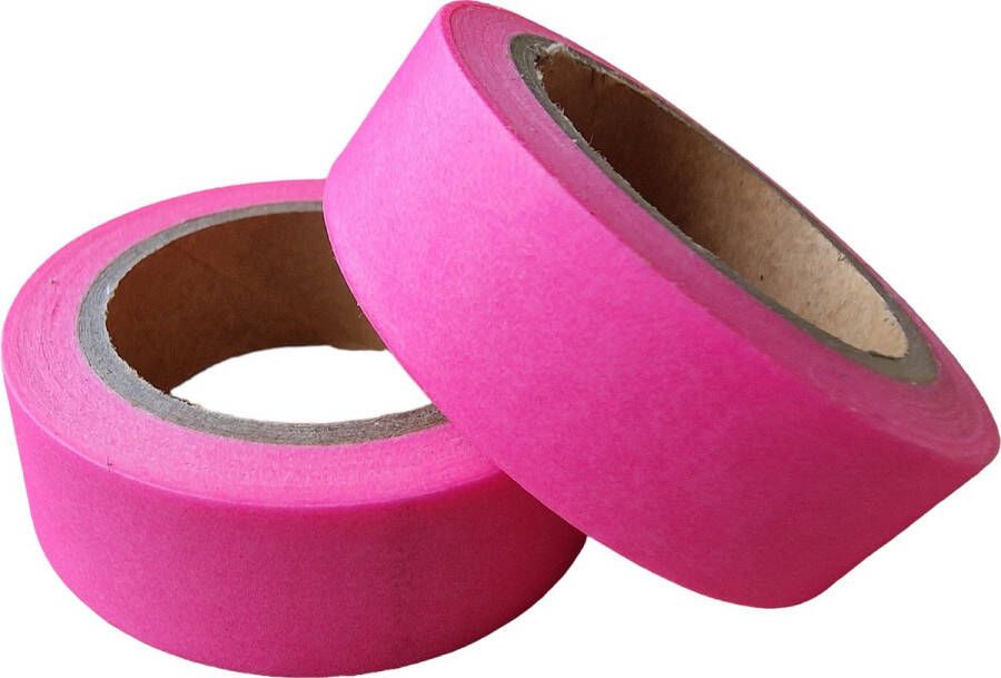 Meer Leuks Washi Tape Roze 10 meter x 1.5 cm. Masking Tape Pink Rol Roze Plakband Roze Tape
