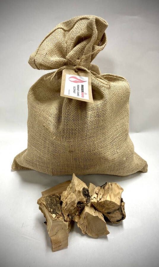 Meerbarbecue Olijfboom Rookhout Chunks jute zak 2 Kg