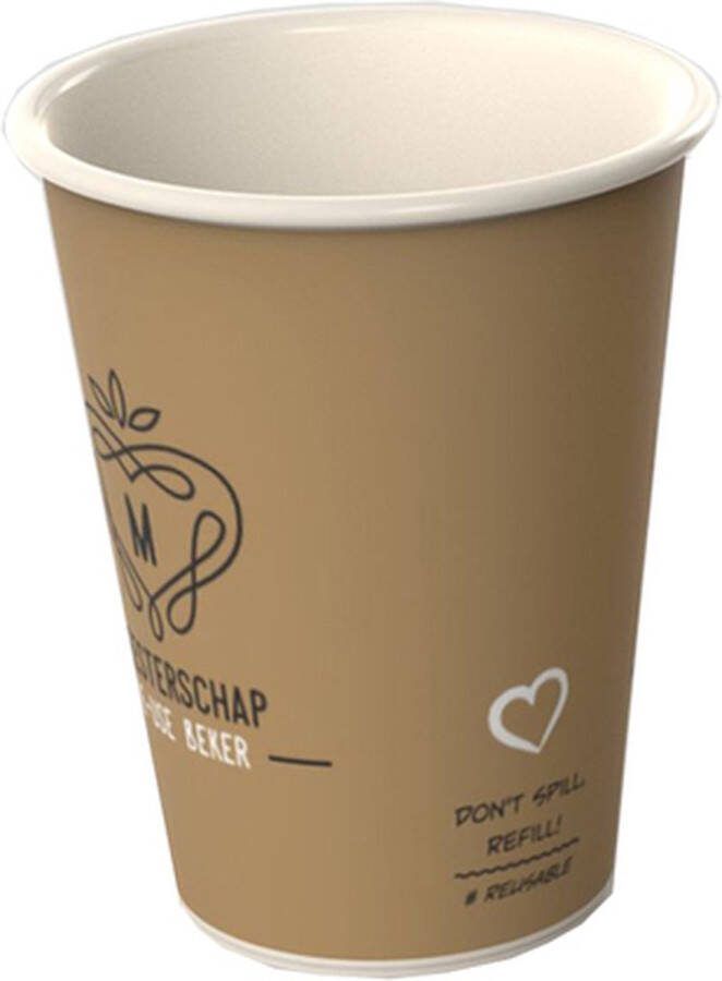 Meesterschap Reusable Plastic Koffiebeker 180cc 20 stuks