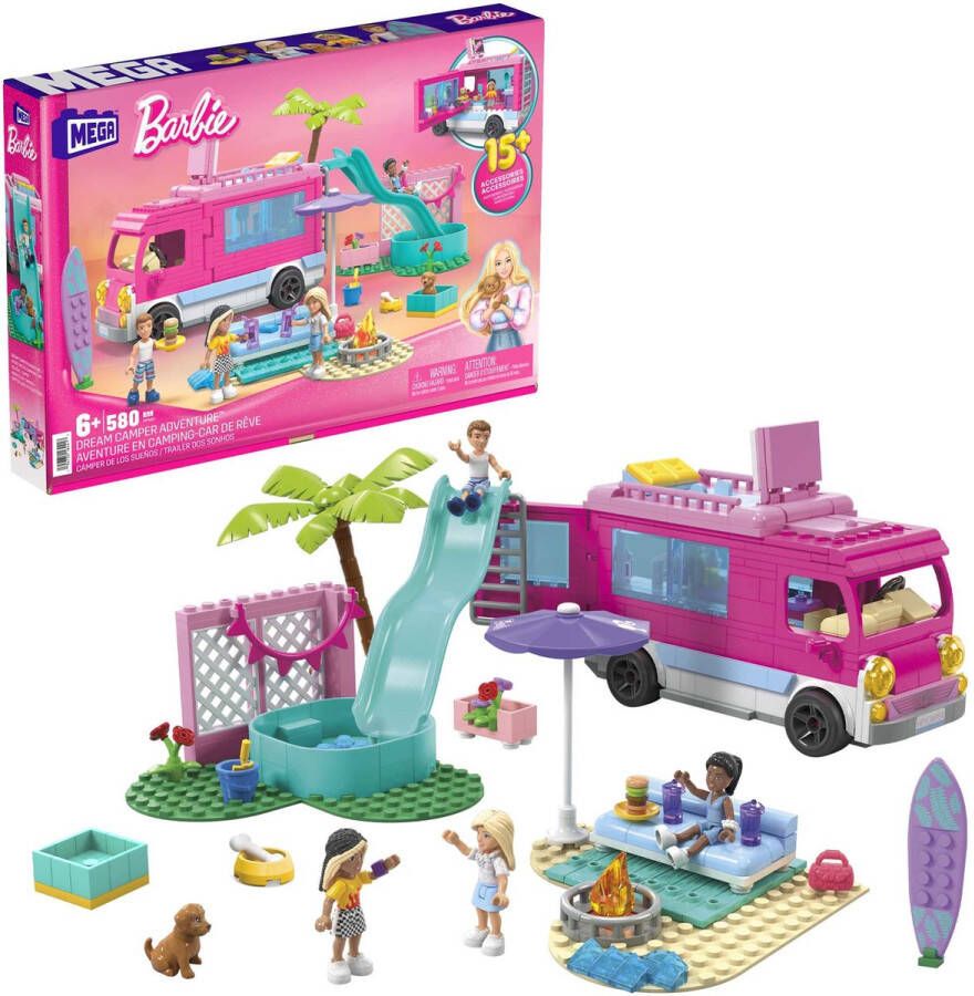 Mega Bloks Barbie Avontuur droomcamper 580 blokken Bouwstenen