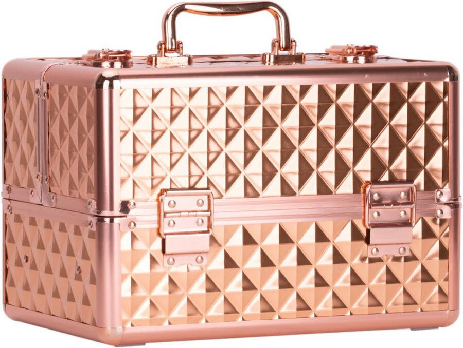 MEGA BEAUTY SHOP Aluminium koffer 3D Gold Beautycase nagelstyliste koffer