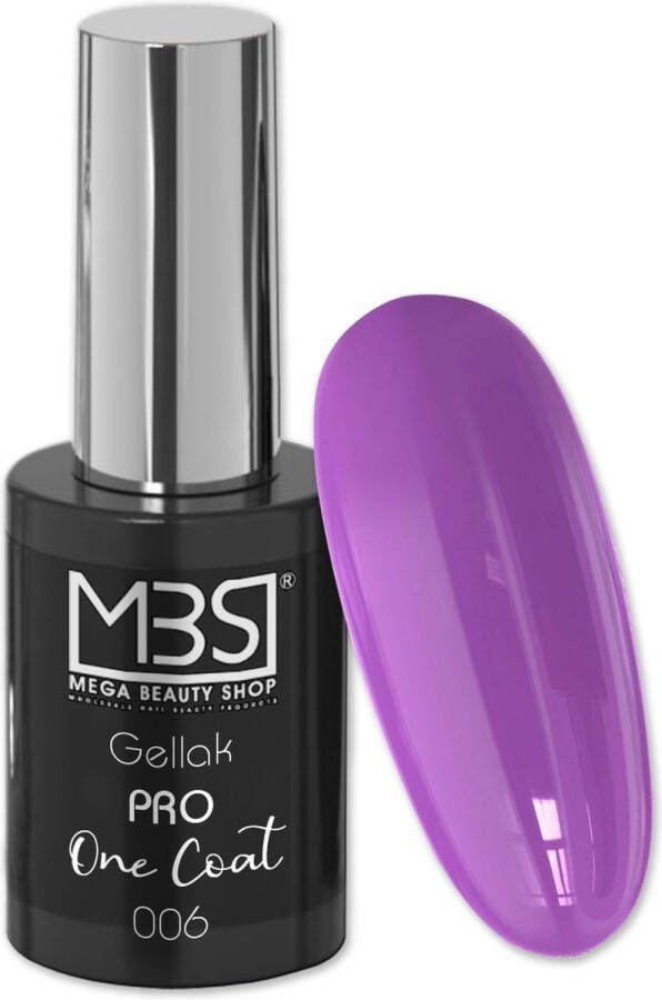 MEGA BEAUTY SHOP Gellak one coat 1 keer dekkend gel nagellak 10ML MBS Professioneel 06