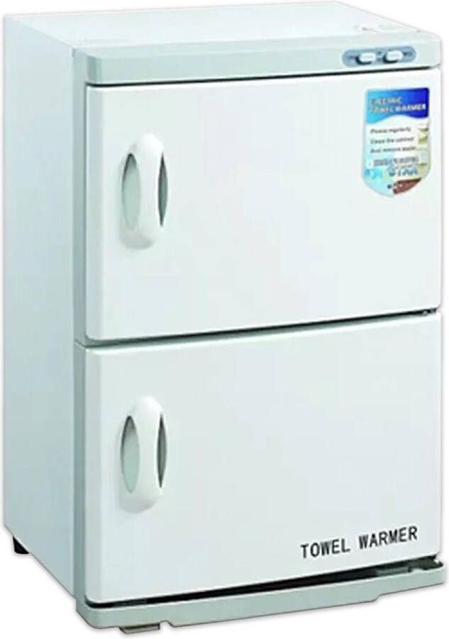 MEGA BEAUTY SHOP Handdoek Verwarmer 2-deurs- 400W -Wit Handdoek Stomer Steriliserende Stomer Towel Warmer Handdoek Verwarmer Towel Heater UV Sterilisator