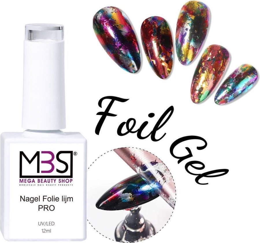 MEGA BEAUTY SHOP MBS Folie gel 12ml. PRO transfer folie gel transfer folie lijm folie lijm 12ml