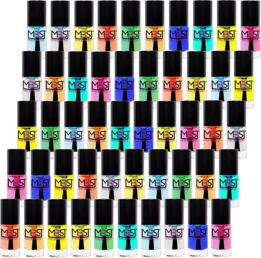 MEGA BEAUTY SHOP Nagelriemolie 5 ml (set 50 stuks) Nagelriem Verzorging Olie Nagel Riem Cuticle Therapy Oil