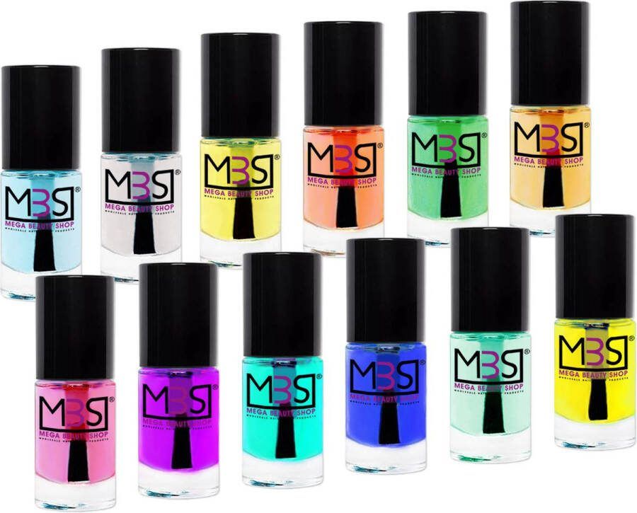 Mega Beauty Shop Nagelriemolie pen set van 12 stuks Mix- Nagelriemolie -Nagels Nail olie- Nagelriemolie Pen Nagelriem Verzorging Olie Nagel Riem Cuticle Therapy Oil