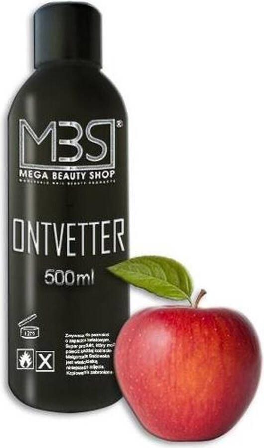 MEGA BEAUTY SHOP Ontvetter (500 ml) met appelgeur