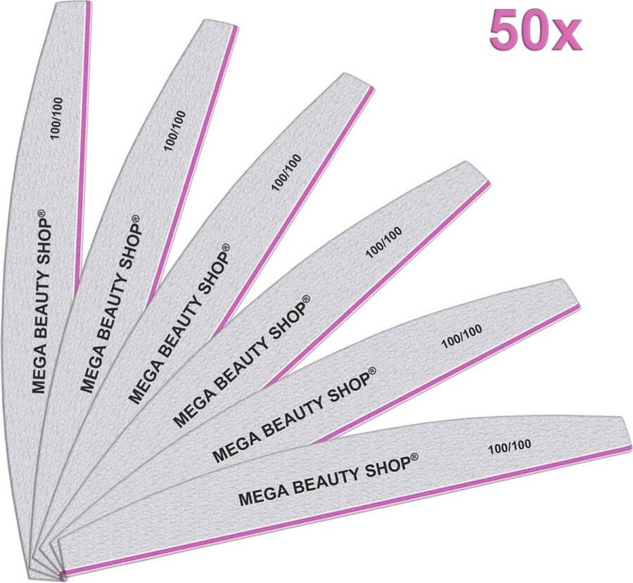 MEGA BEAUTY SHOP Trapeze vijlen zebra 100 100 50st. Nagel Vijlen- Nagels