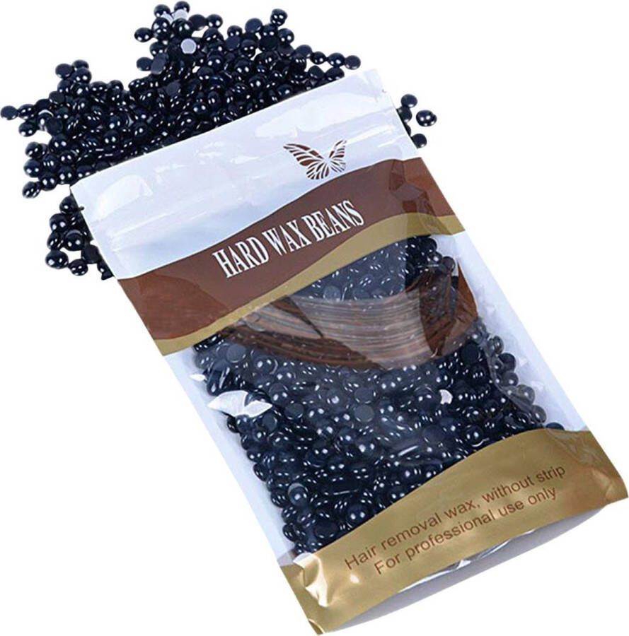 MEGA BEAUTY SHOP Wax beans 100gr. Black- Hard wax beans- Hard wax beans- Ontharingswax- Harskorrels- Harde hars- Ontharingshars- Harsen- Waxen- Hars parels