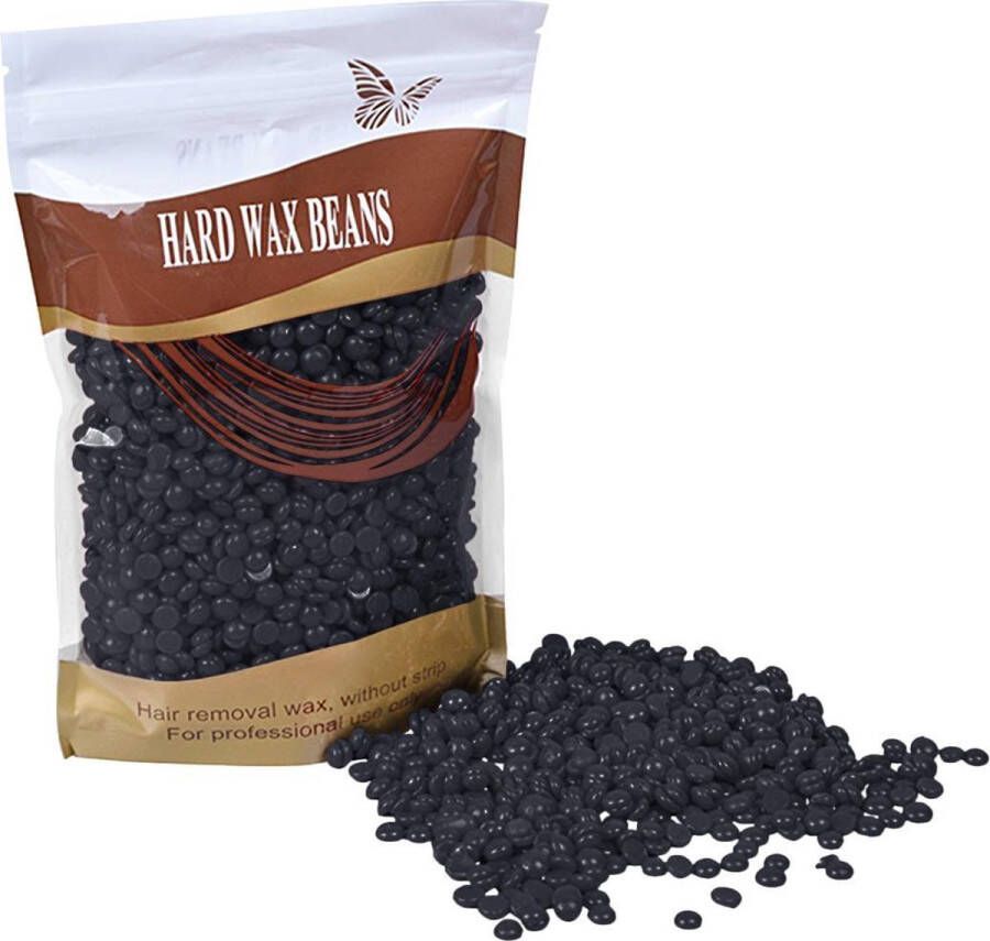 MEGA BEAUTY SHOP Wax beans 500gr. Black- Hard wax beans- Hard wax beans- Ontharingswax- Harskorrels- Harde hars- Ontharingshars- Harsen- Waxen- Hars parels