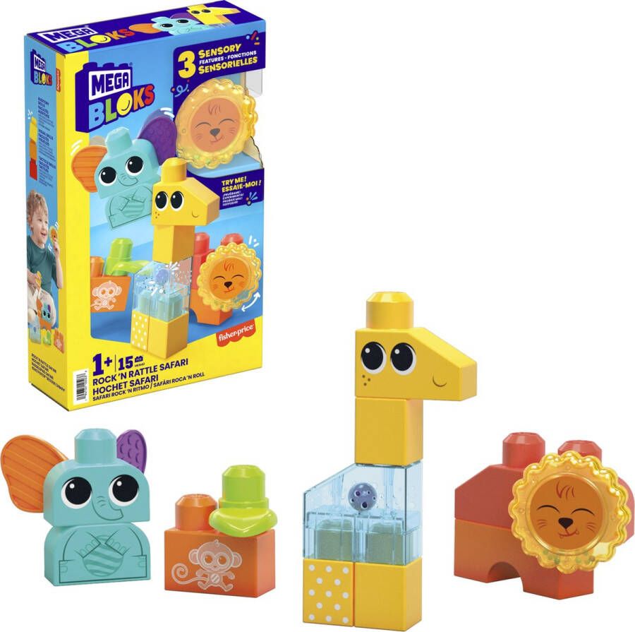 Mega Bloks Rock n Rattle Bouwset. 15dlg.