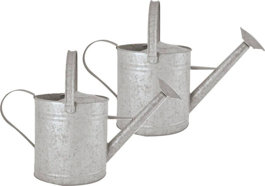 Mega Collections Esschert Design Gieter plantengieter 2x zink 3.5 liter klassiek decoratief 42 x 17.5 x 24 cm