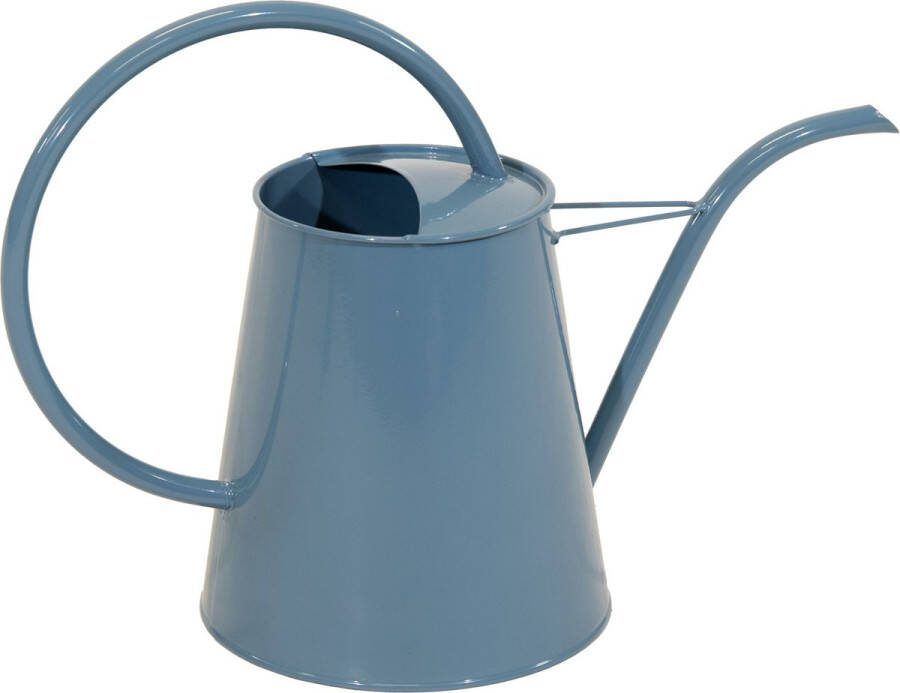 Mega Collections Gieter plantengieter Olivera metaal blauw 3 liter met lange schenktuit 39 x 17 x 28 cm