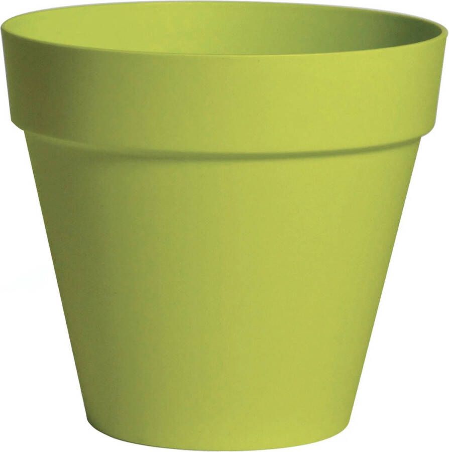 Merkloos Mega Collections Plantenpot bloempot kunststof lime groen D26 x H22 cm Plantenpotten