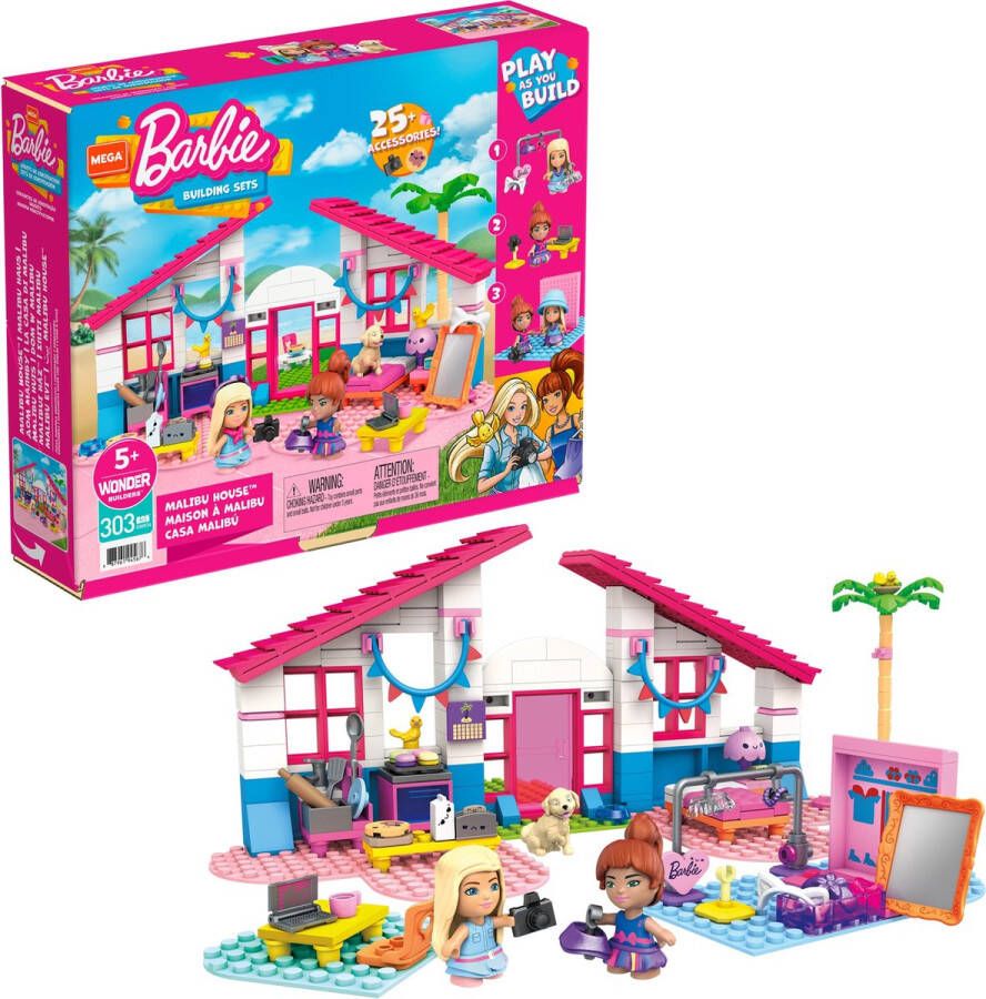 Mega Construx Barbie Malibu Huis bouwset 303 bouwstenen