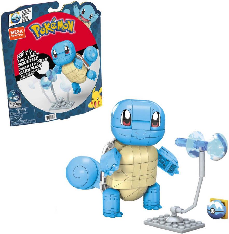 Fisher-Price bouwset Mega Construx Pokemon Squirtle blauw