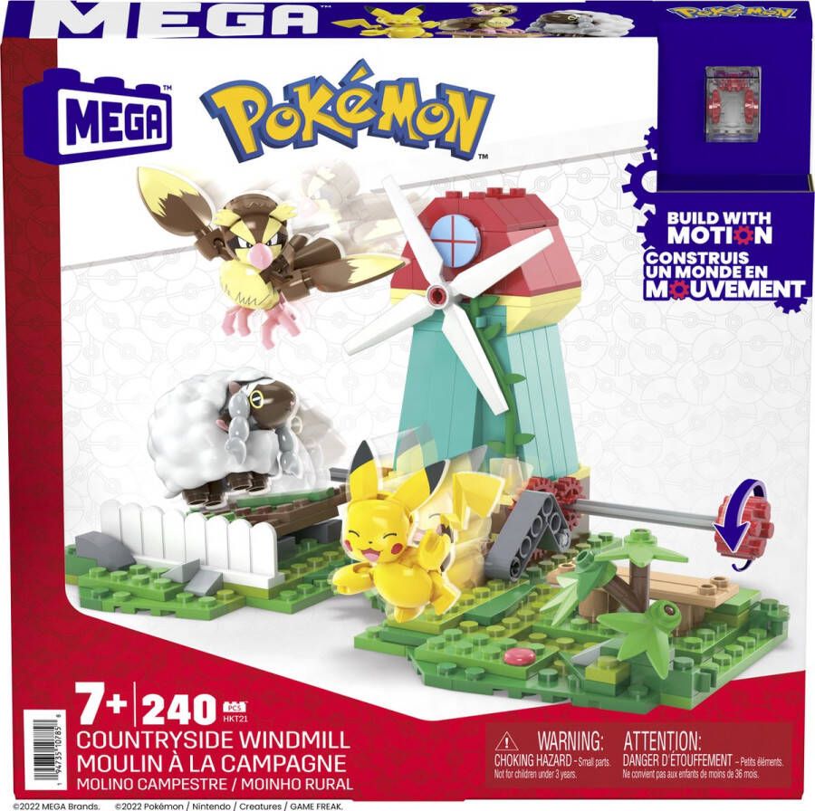 Mega Bloks Pokémon Windmolen 240 blokken Bouwstenen