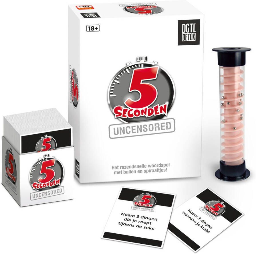 Megableu 5 Seconden Uncensored Kaartspel Spelletjes voor Volwassenen 18+ Spel Party Game