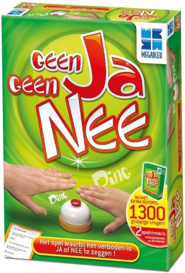 Megableu Geen Ja Geen Nee Bordspellen Gezelschapsspel voor Familie extra Reisspel gratis inbegrepen