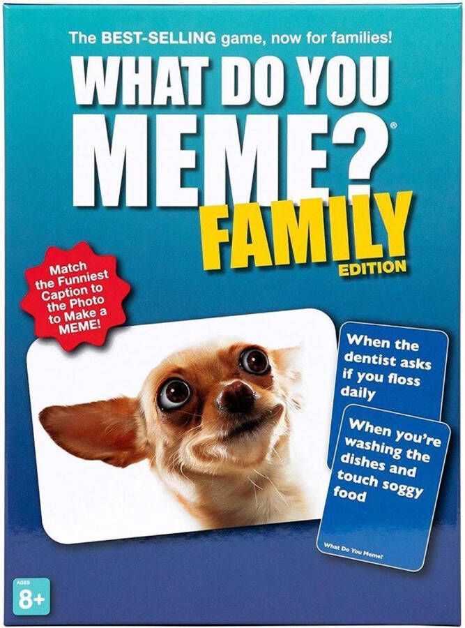 Megableu What Do You Meme? Family Familie Nederlandstalig Kaartspel Familiespel Partyspel vol Humor!