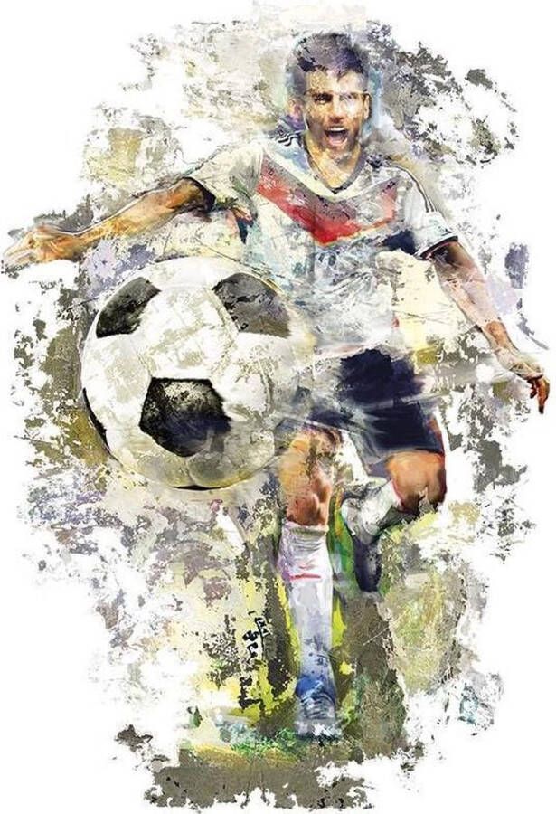 MegaMooi.nl Voetbal Soccer Voetballer Strijk Applicatie 21.5 cm 32 cm Multicolor