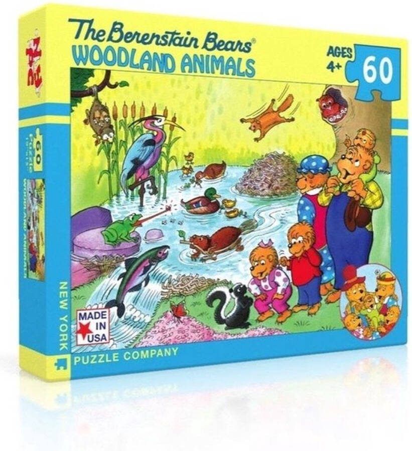 The New York Puzzle Company Woodland Animals Berenstain Beren kinderpuzzel van 60 sukjes 0819844010171