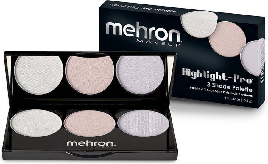 Mehron Professional Make-up Artist Highlighter Palet 3-kleuren Cool koel