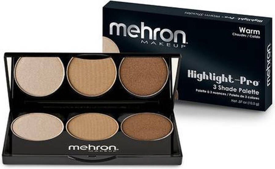 Mehron Professional Make-up Artist Highlighter Palet 3-kleuren Warm