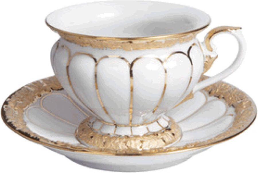 Meissen Espresso kop en schotel Goud Brons