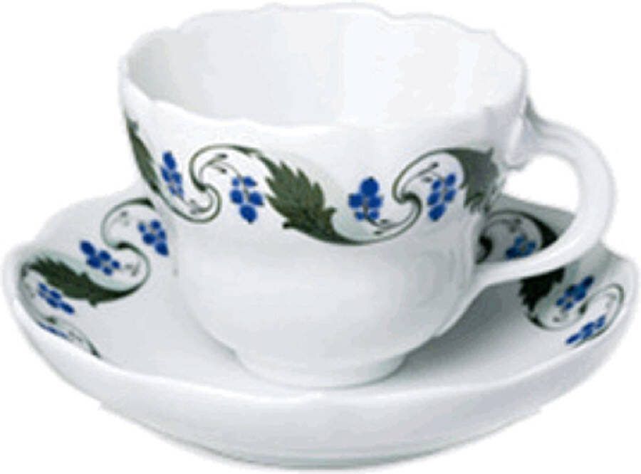 Meissen Koffie kop en schotel Mahonie Takken